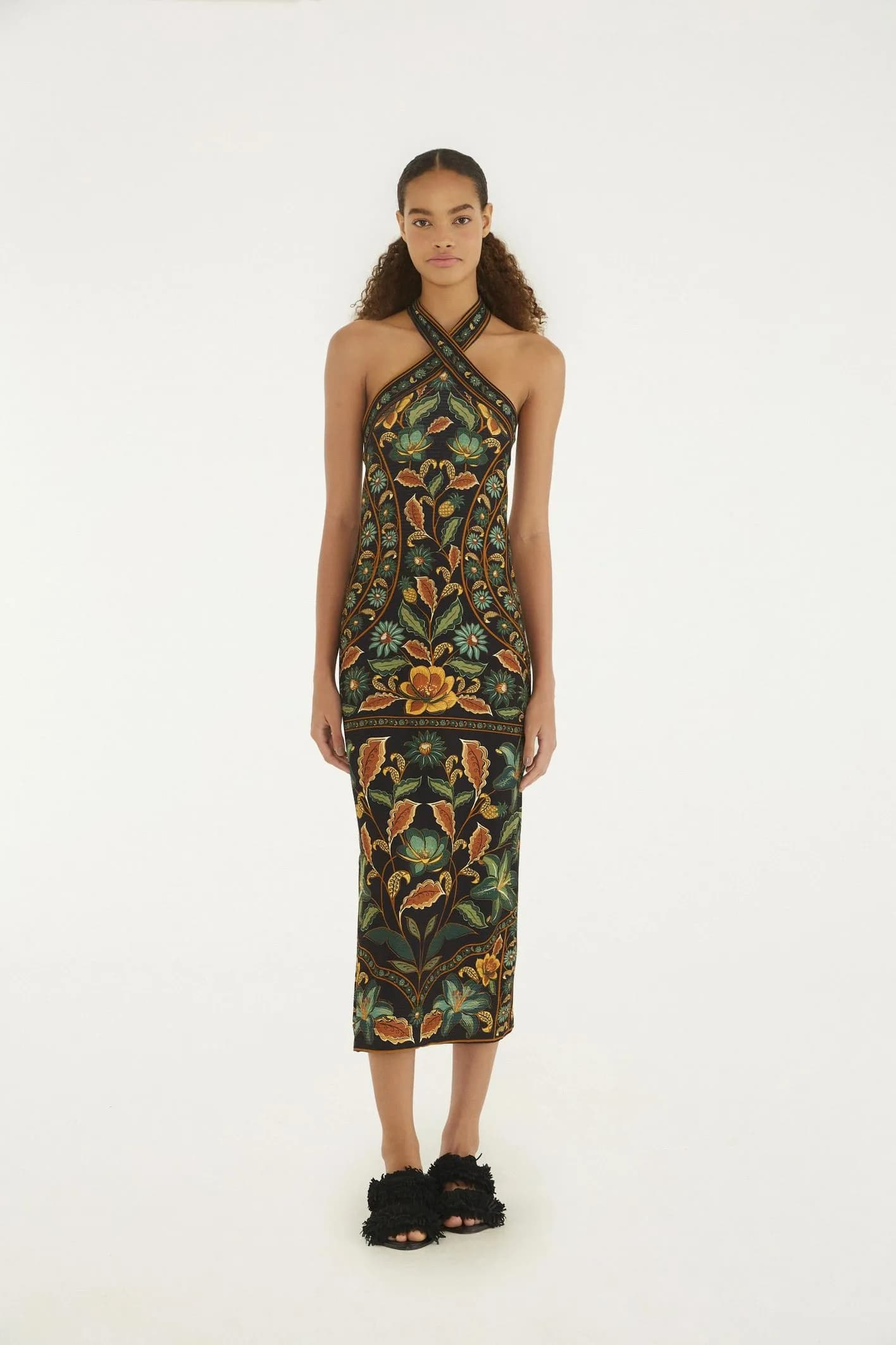 Vestido Midi Estampado Marcelle