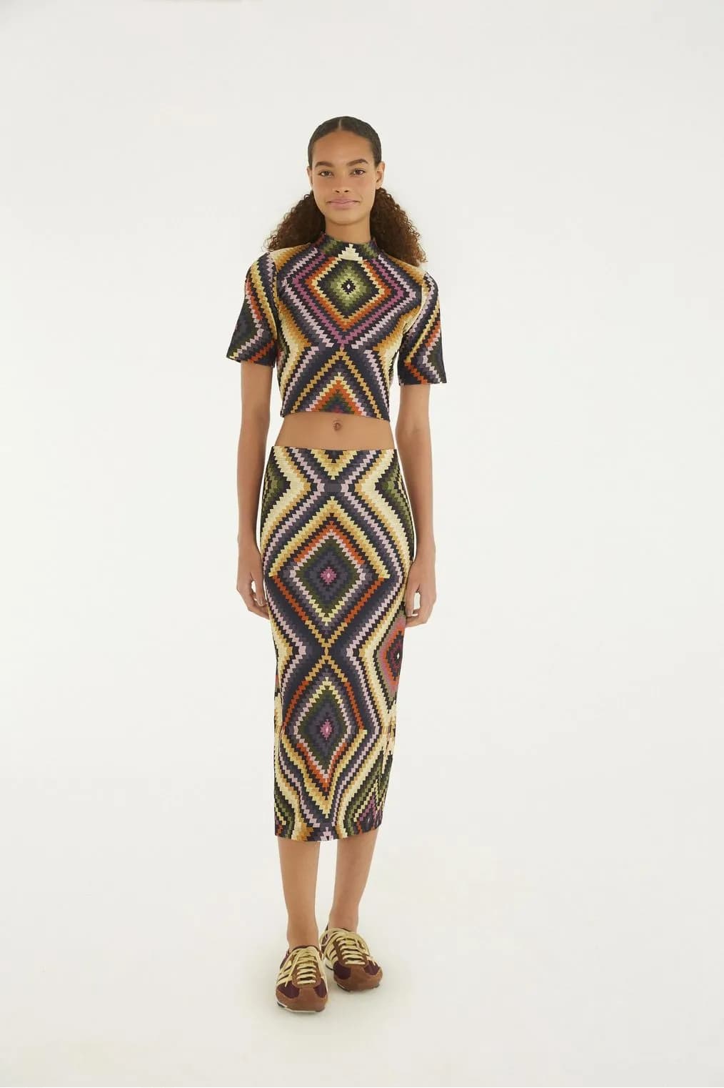 Conjunto midi estampado pretti