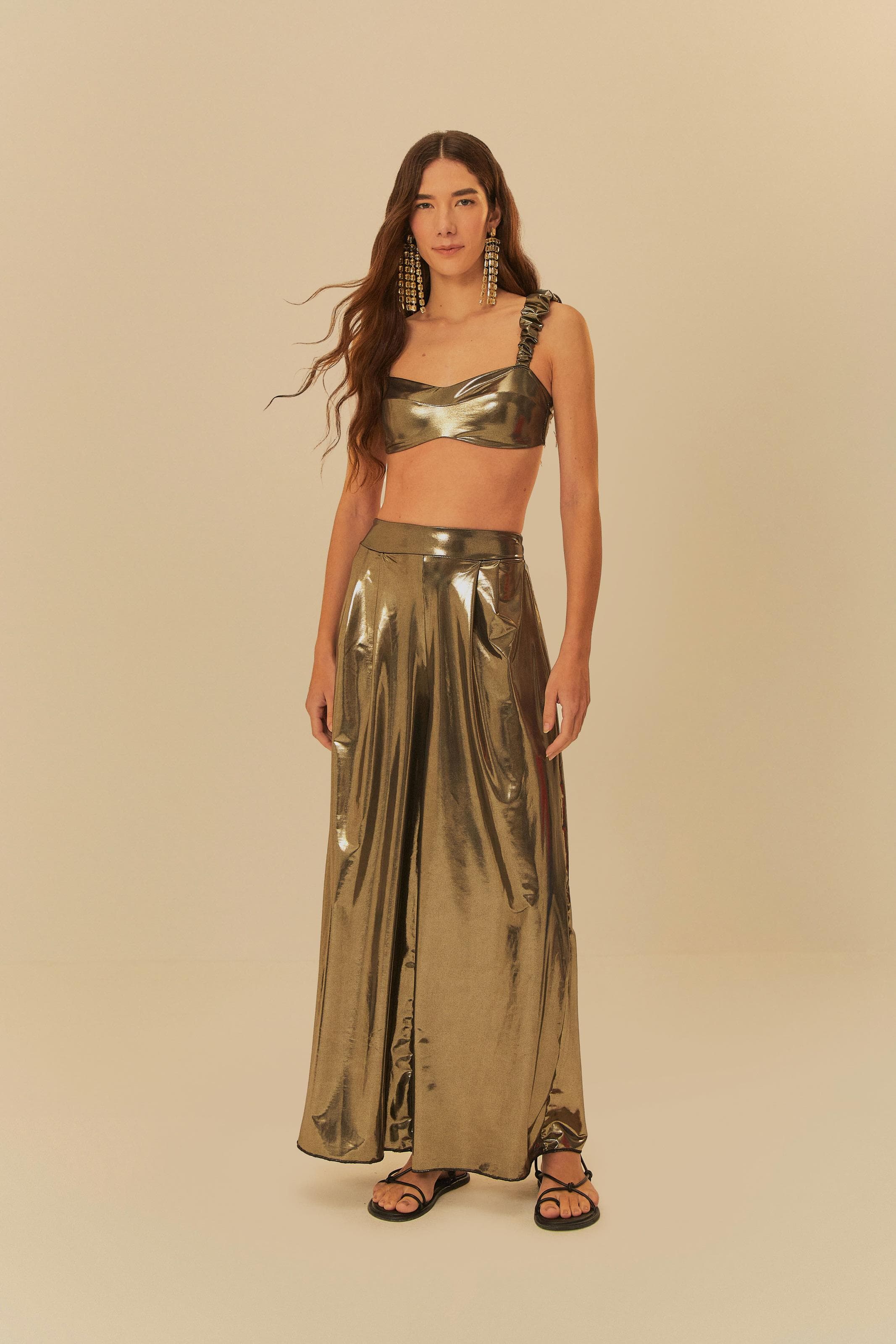 Conjunto Pantalona Metalizado