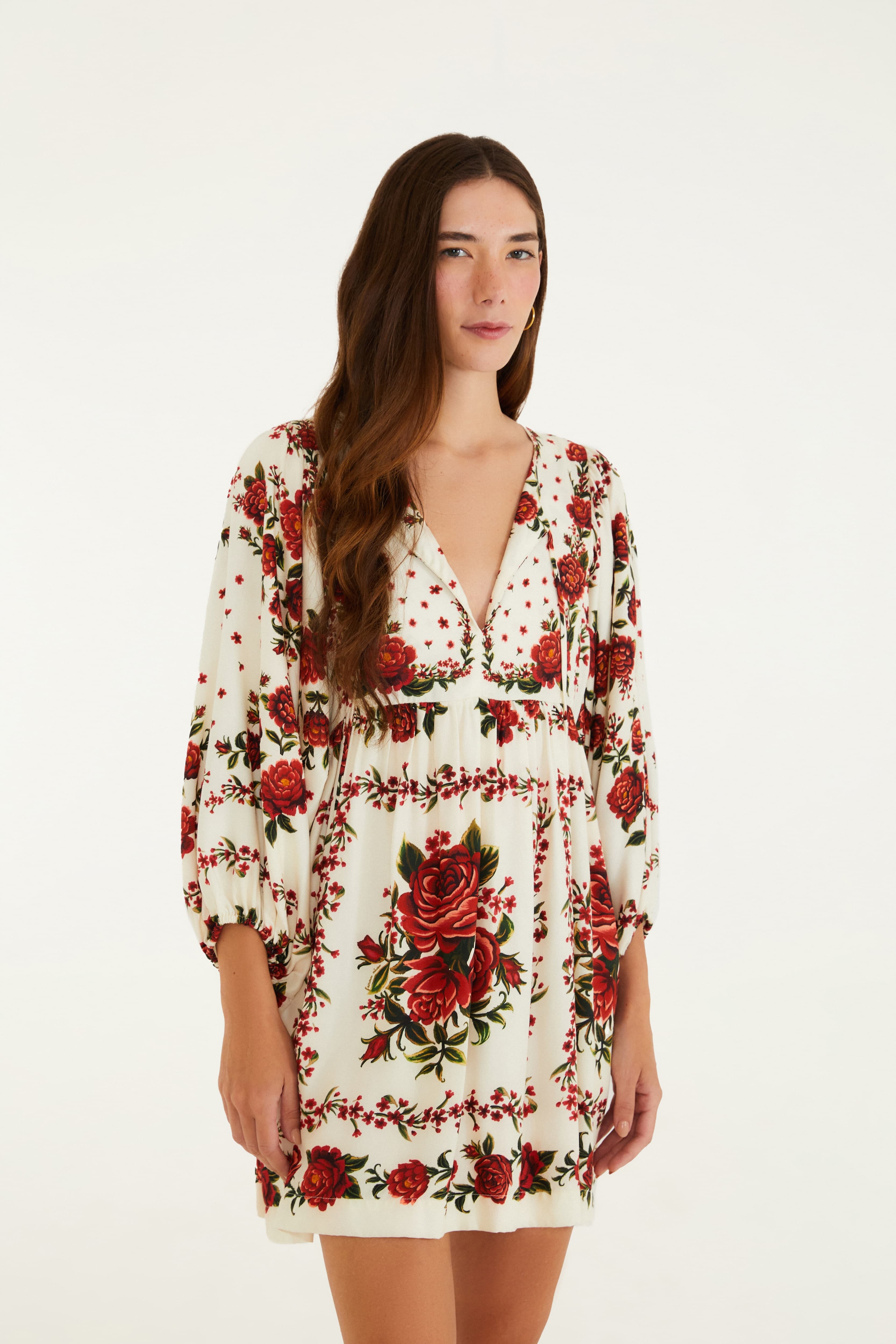 Vestido Curto Estampado Rosália