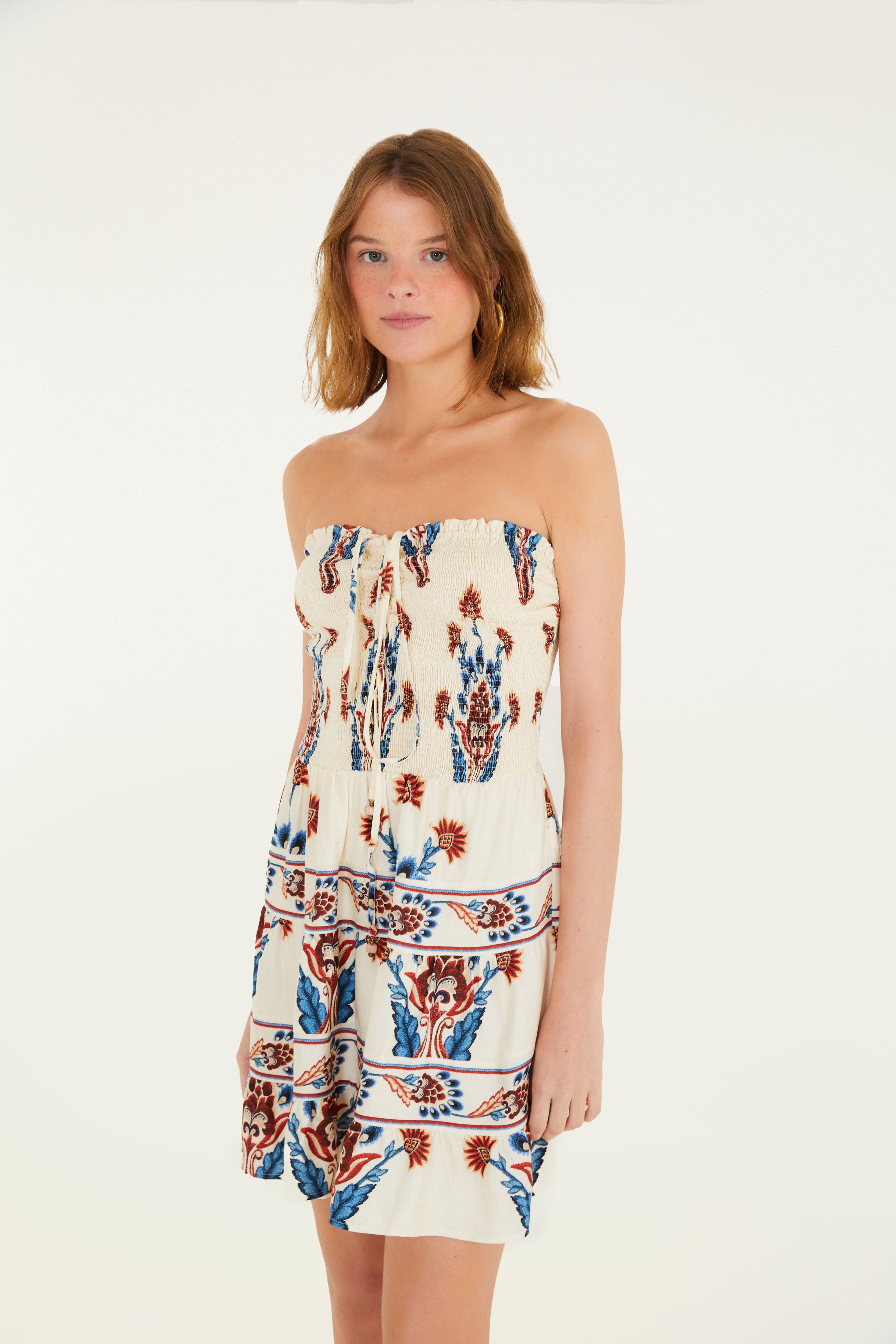 Vestido Curto Estampado Indra