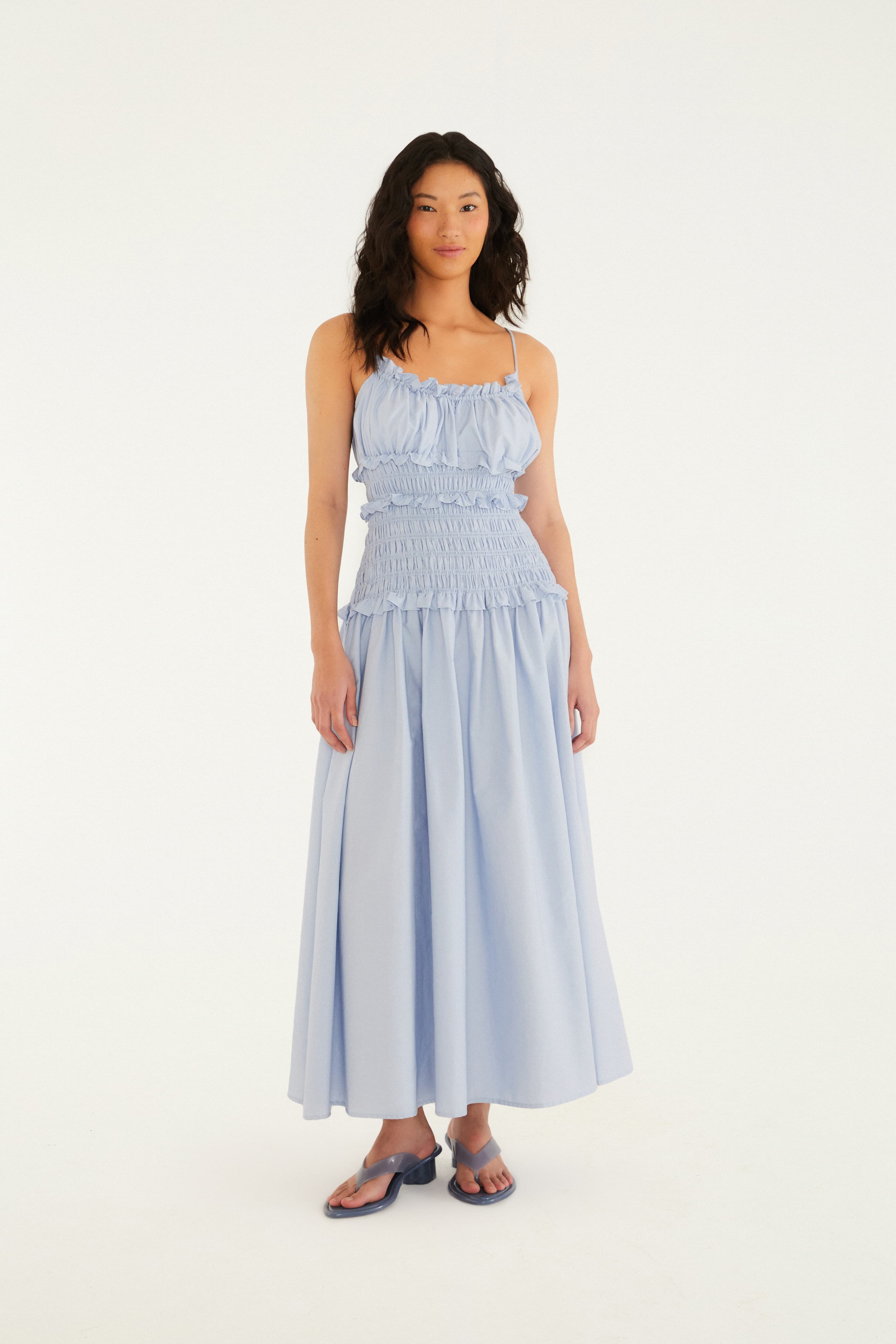 Vestido Longo Lastex Alcinhas