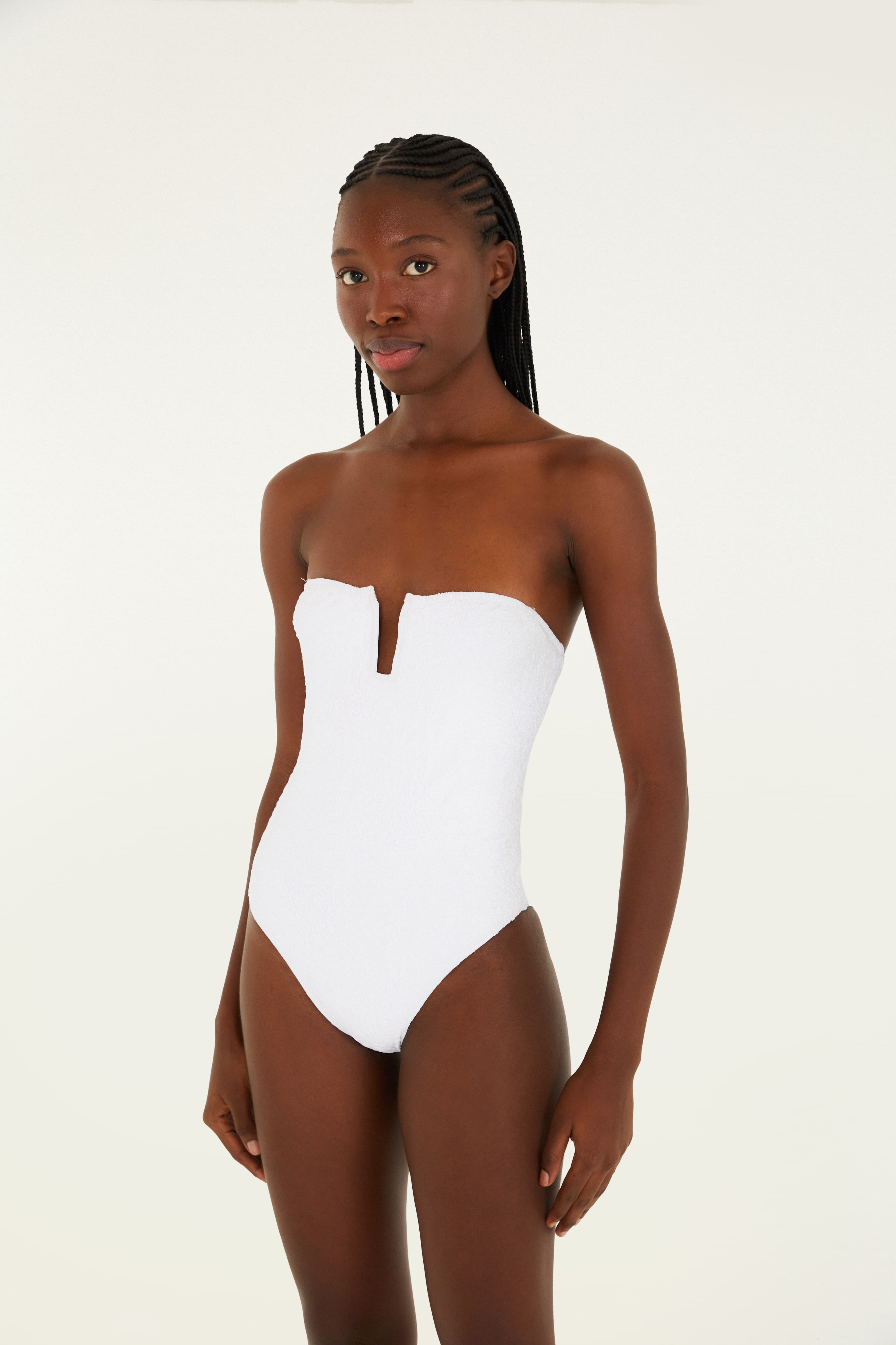 Maiô Sem Alça Textura Flor