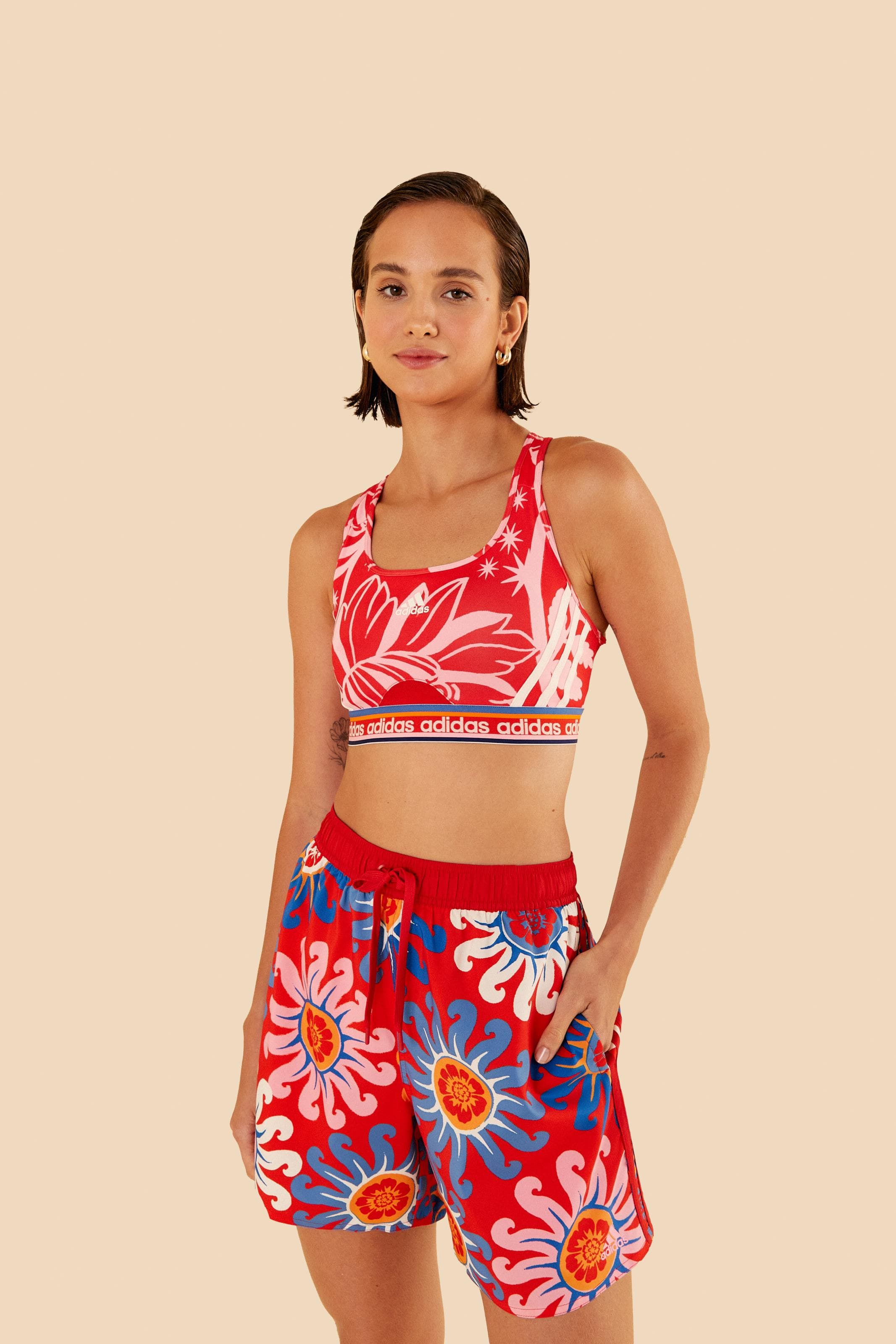 Conjunto Adidas Estampada Sunny Day Red