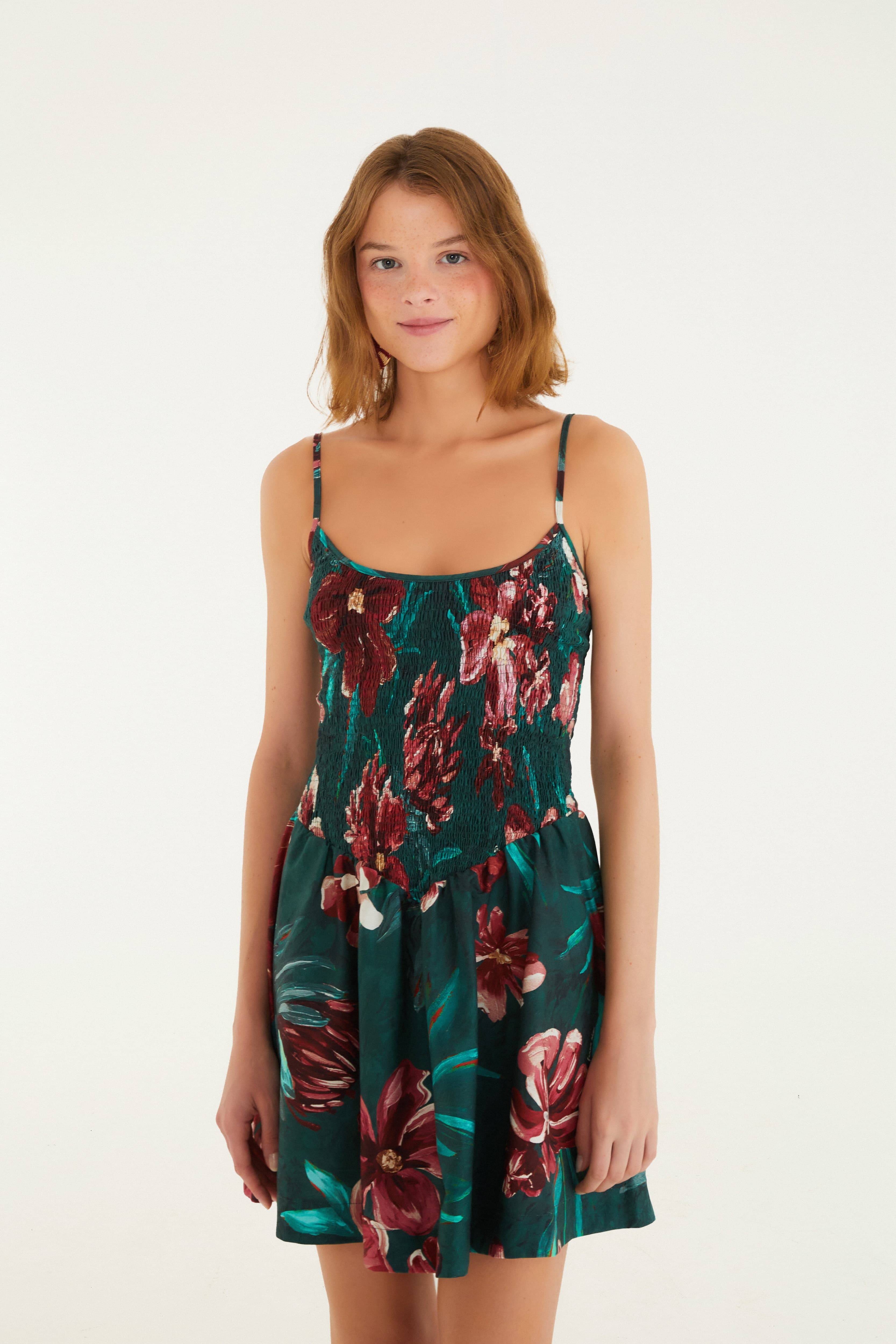 Vestido Curto Estampado Lineia