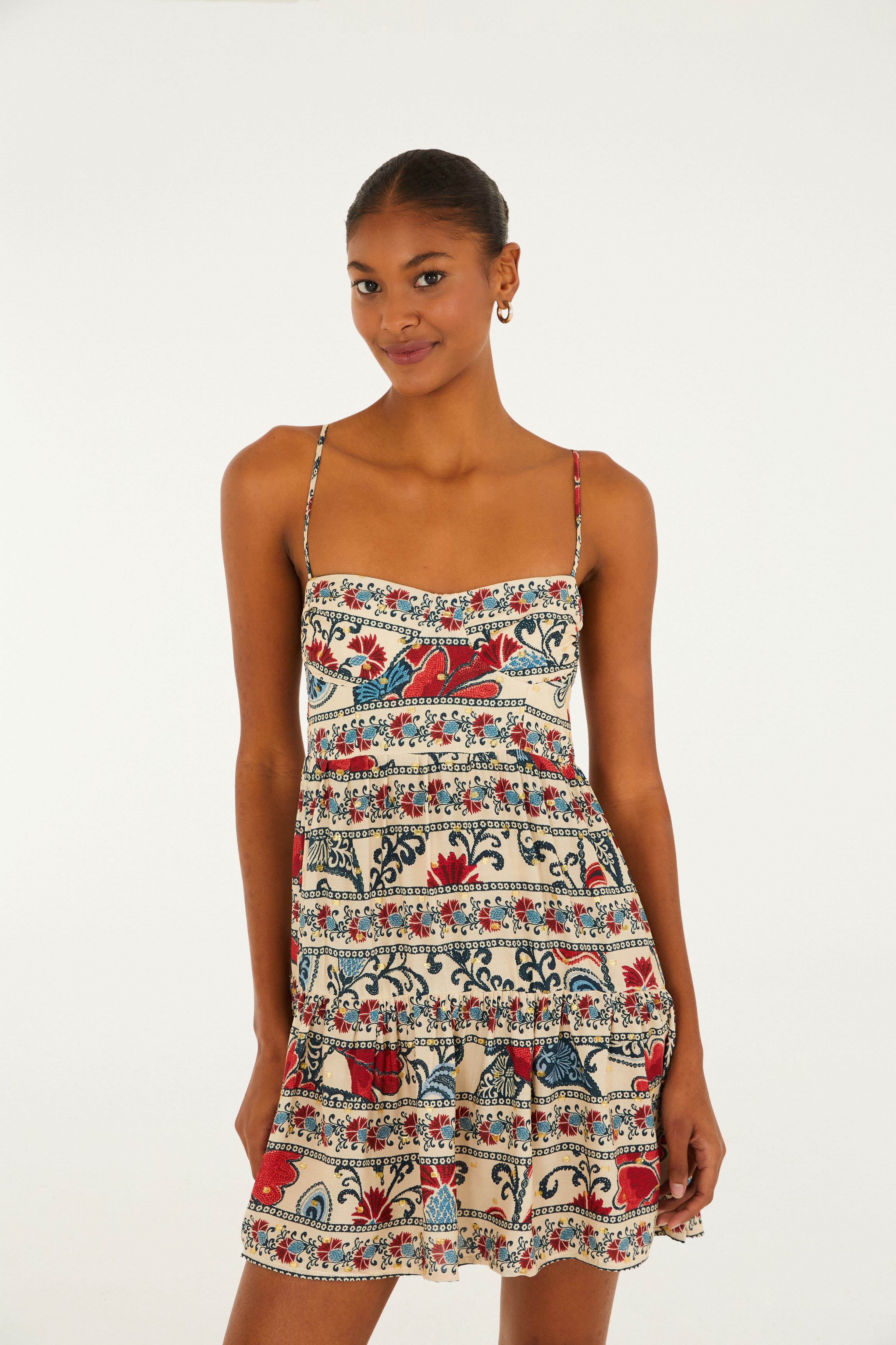 Vestido Curto Estampado Francisca