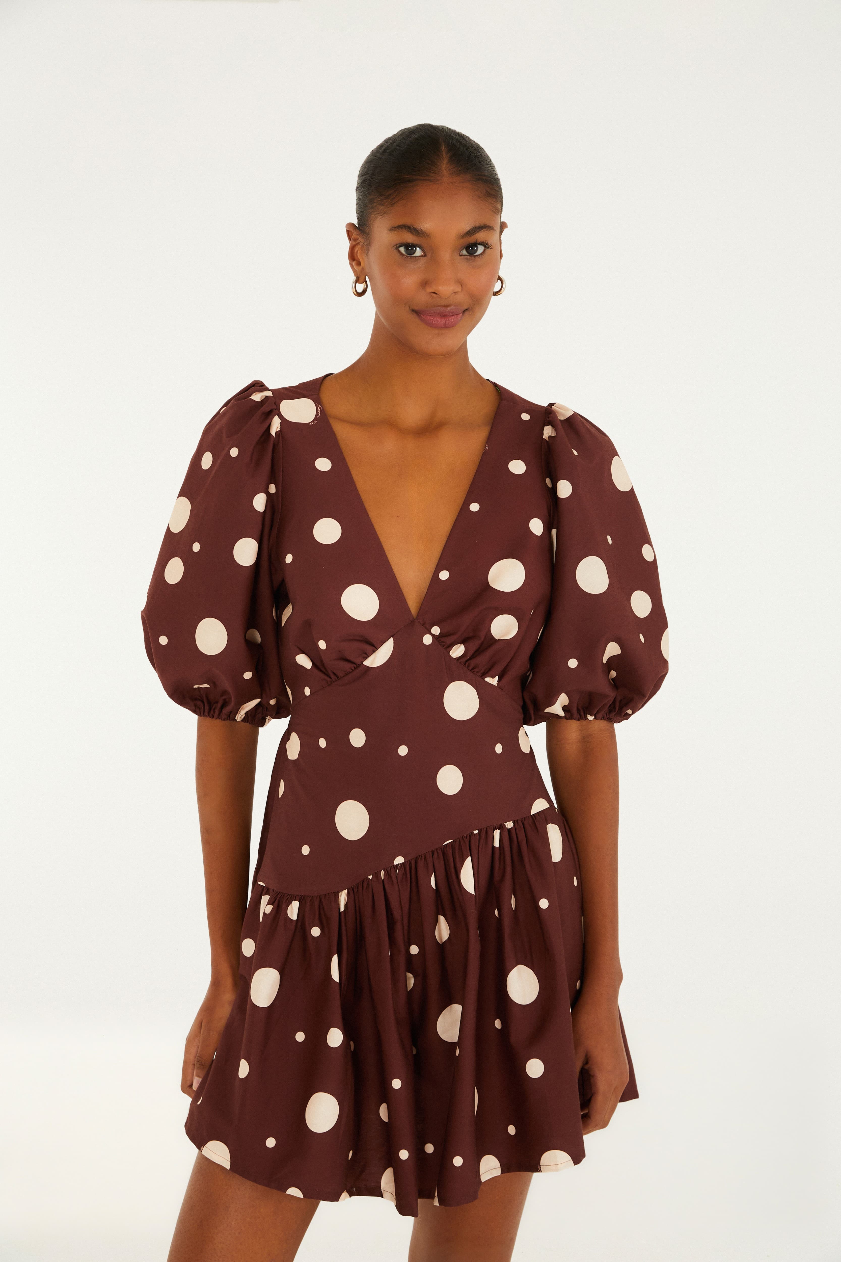 Vestido Estampado Céu De Poá